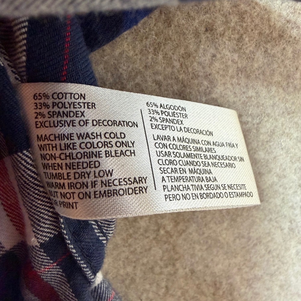 US Polo Assn Mens M Blue Red Plaid Stretch Button Down Long Sleeve Shirt Preppy - Picture 5 of 7